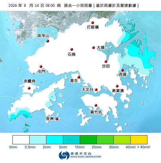 黃雨警告於上午8時40分生效！天文台最新天氣警告資料