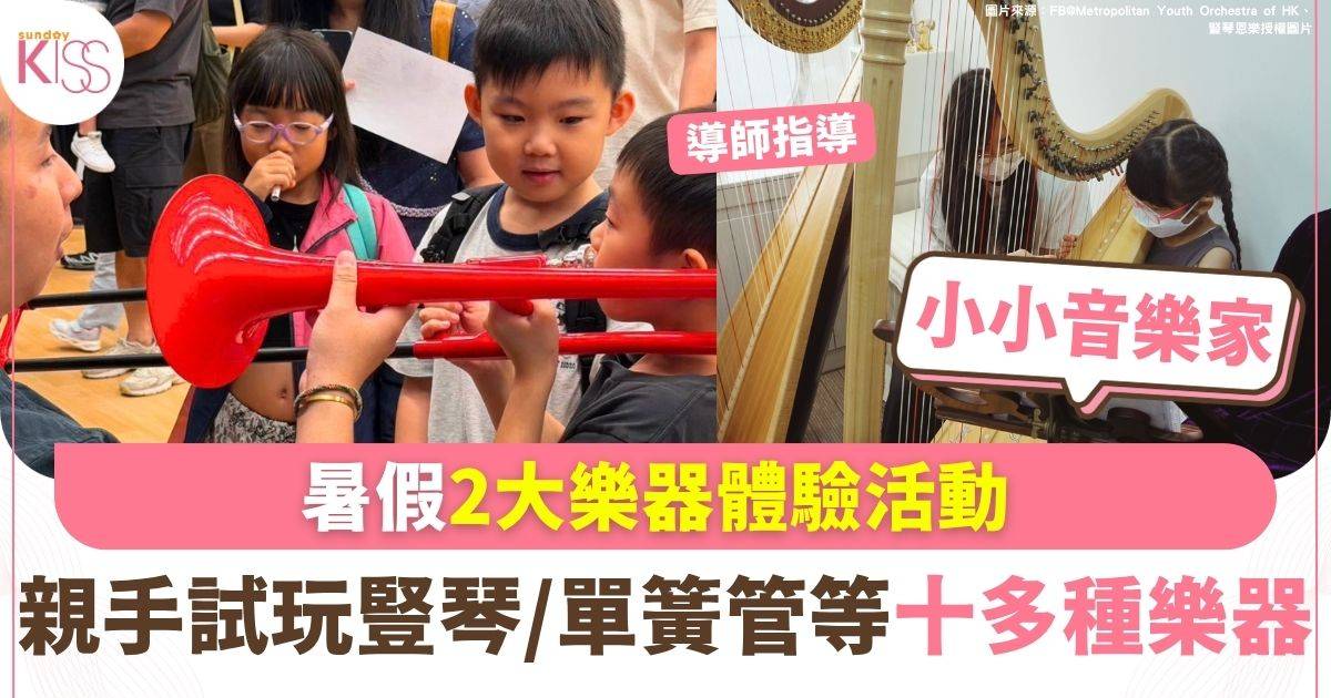 暑假2大樂器體驗活動 親手試玩豎琴/小提琴/單簧管等逾10種樂器