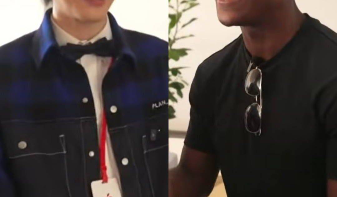 阿信與IShowSpeed世紀同框 被介紹「來自中國」表情尷尬 白衣男護駕成焦點