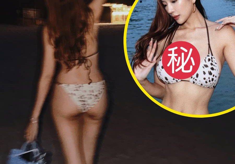 「爆粗港姐」梁允瑜胸降西班牙 狂野比堅尼險洩春光 胸前一物獲網民激讚「性感標記」