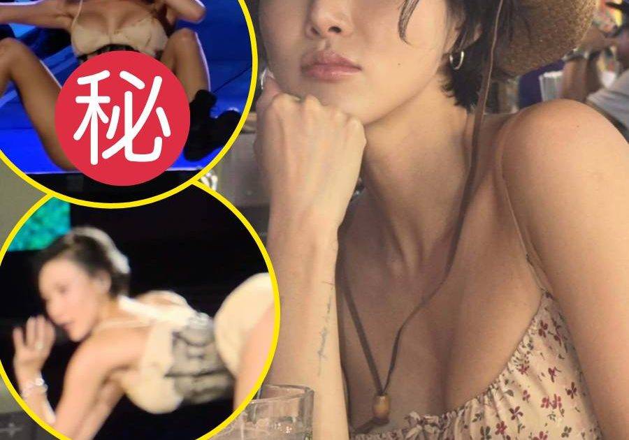 華莎坐地張腿狂野大暴走 超短裙連環走光 黑色蕾絲底褲全露出 震撼反應曝光